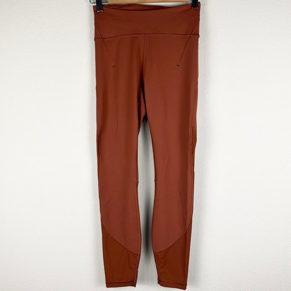 LULULEMON Everlux and Mesh High-Rise Tight 25" Dark Terracotta Size 4 - Picture 5 of 9